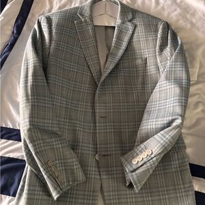 Bar III Light Gray Plaid Sport Coat